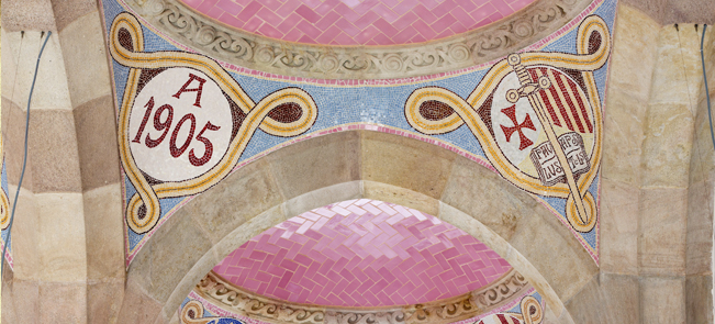 Detall sostre Recinte Modernista de Sant Pau